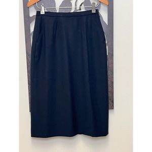 Vintage Giorgio Armani Wool Long Pencil Skirt